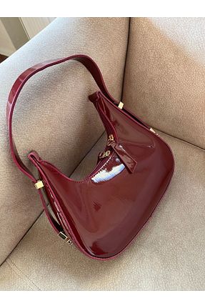 کیف دوشی زرشکی زنانه چرم مصنوعی MONAROSA - کد 812881164