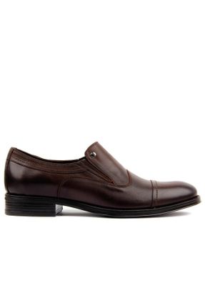کفش کژوال قهوه ای مردانه چرم طبیعی پاشنه کوتاه ( 4 - 1 cm ) پاشنه ساده کد 4722370