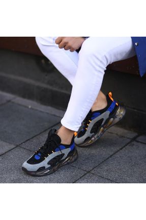 کفش کژوال مشکی مردانه پارچه نساجی پاشنه کوتاه ( 4 - 1 cm ) پاشنه ساده کد 748038471