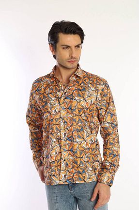 پیراهن نارنجی مردانه رگولار PASSERO - کد 820549484