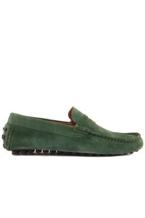 کفش کژوال سبز مردانه چرم طبیعی پاشنه کوتاه ( 4 - 1 cm ) پاشنه ساده کد 318408125