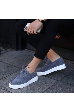 کفش کژوال طوسی مردانه چرم خالص Sail Lakers - کد 684147275
