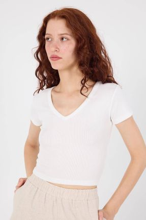 تی شرت سفید زنانه اسلیم فیت کد 835576847