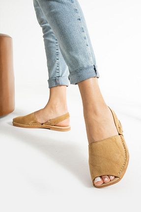 صندل زرد زنانه پاشنه نازک MODELLE SHOES - کد 829289596