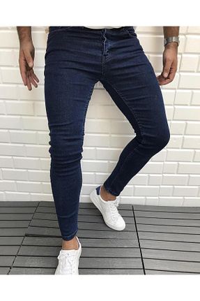 شلوار جین سرمه ای مردانه پاچه تنگ MİX CLOTHES - کد 195532551