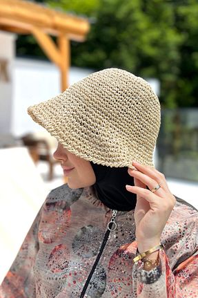 کلاه بژ زنانه حصیر Remsa Mayo - کد 835695850