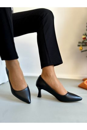 کفش پاشنه بلند کلاسیک مشکی زنانه پاشنه نازک پاشنه کوتاه ( 4 - 1 cm ) کد 815232809