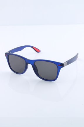 عینک آفتابی سرمه ای مردانه 59+ UV400 ترکیبی سایه روشن هندسی کد 97224320