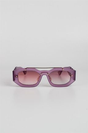 عینک آفتابی صورتی زنانه 47 UV400 ترکیبی مات هندسی کد 820090953