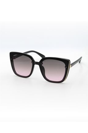 عینک آفتابی مشکی زنانه 59+ UV400 ترکیبی سایه روشن هندسی کد 97224273
