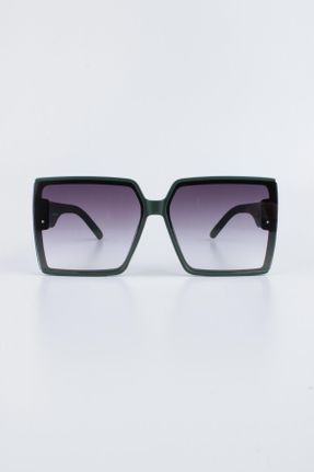 عینک آفتابی سبز زنانه 65 UV400 ترکیبی سایه روشن هندسی کد 678554660