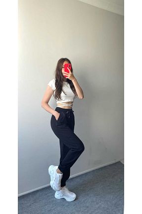 شلوار مشکی زنانه کتان kotcunuzz - کد 835721084