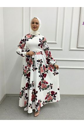 لباس سفید زنانه گلوژ بافتنی پلی استر کد 826071614