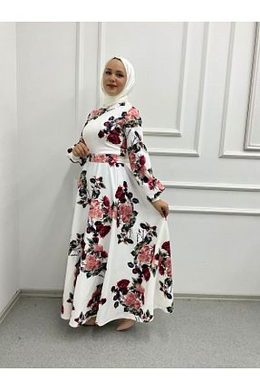 لباس سفید زنانه گلوژ بافتنی پلی استر کد 826071614