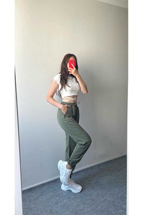 شلوار خاکی زنانه کتان kotcunuzz - کد 835721330
