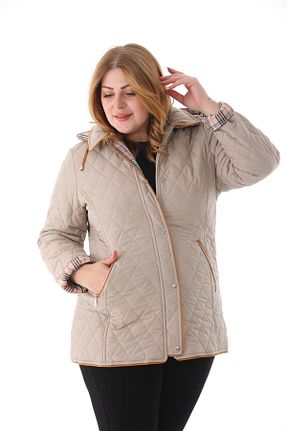 کاپشن بژ زنانه پنبه ای TUTveAL Collection - کد 763058516