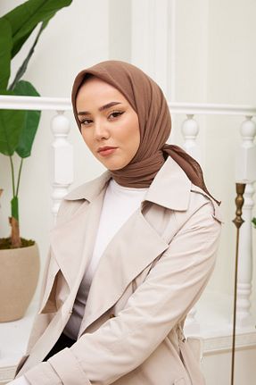روسری قهوه ای پنبه ای Silk Home - کد 716551589