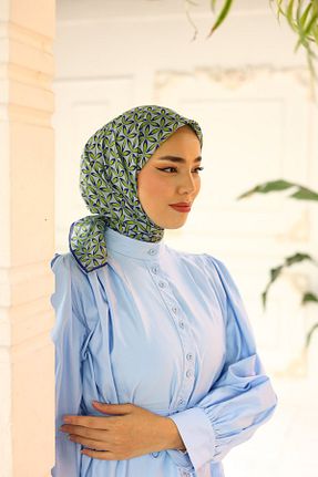 روسری آبی پنبه ای Silk Home - کد 828389348