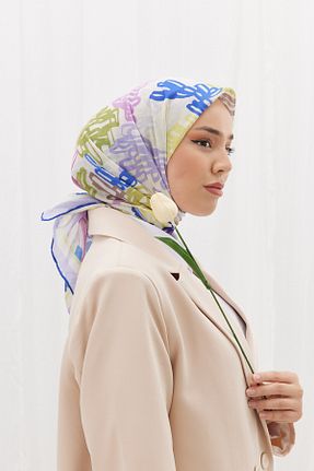 روسری بنفش پنبه ای Silk Home - کد 767617452