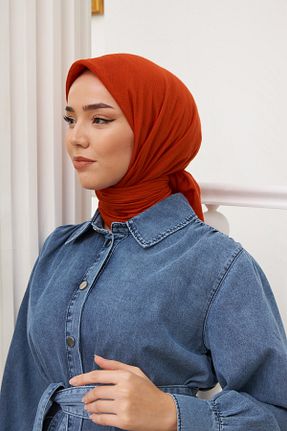 روسری نارنجی پنبه ای Silk Home - کد 731066120