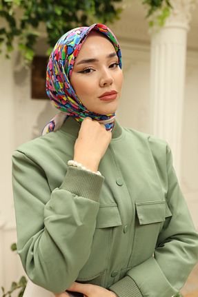 روسری آبی پنبه ای Silk Home - کد 794560941