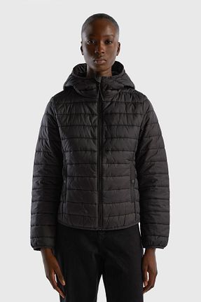 کاپشن مشکی زنانه رگولار United Colors of Benetton - کد 776879099