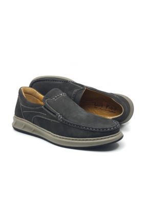 کفش کژوال طوسی مردانه چرم طبیعی پاشنه کوتاه ( 4 - 1 cm ) پاشنه ساده کد 834267064
