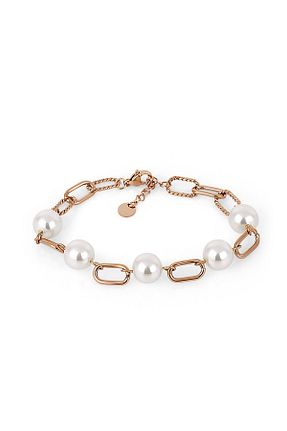 دستبند استیل (فولاد) طلائی زنانه استیل (فولاد) Daniel Klein - کد 799187249