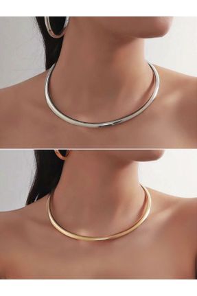 گردنبند جواهر زنانه استیل ضد زنگ کد 814189731