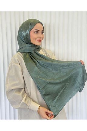 شال سبز زنانه ابریشم Misa - کد 817097291