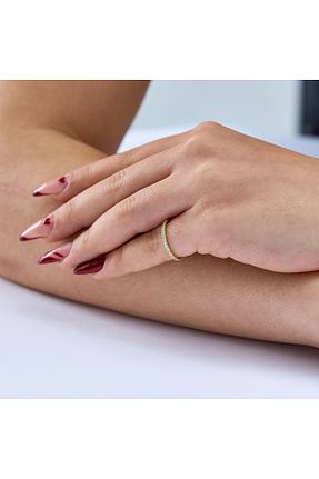 انگشتر نقره رنگی زنانه زیرکن Akgül Silver - کد 835855000
