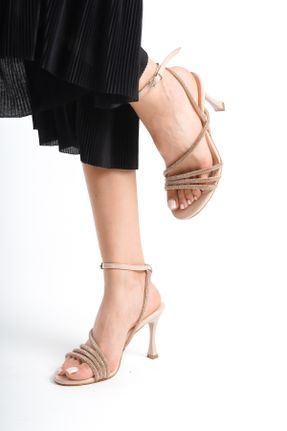 کفش پاشنه بلند کلاسیک بژ زنانه چرم مصنوعی پاشنه نازک پاشنه متوسط ( 5 - 9 cm ) کد 835868116