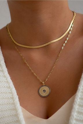 گردنبند طلا زرد زنانه 14 عیار ALTINTAŞ KUYUMCULUK - کد 681220773