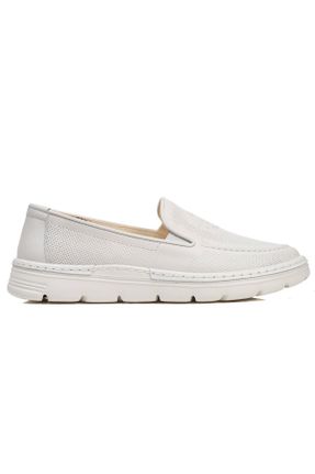 کفش کژوال سفید زنانه چرم طبیعی پاشنه کوتاه ( 4 - 1 cm ) پاشنه ساده کد 708387017
