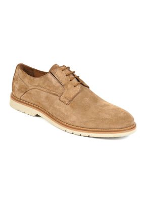 کفش کژوال قهوه ای مردانه چرم طبیعی پاشنه کوتاه ( 4 - 1 cm ) پاشنه ساده کد 824644130
