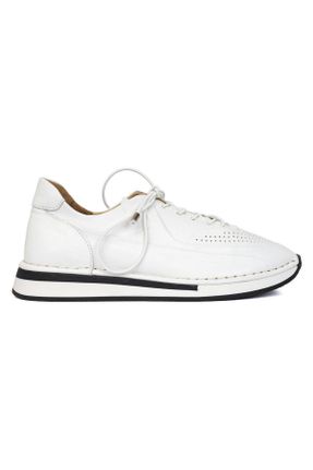 کفش کژوال سفید زنانه چرم طبیعی پاشنه کوتاه ( 4 - 1 cm ) پاشنه ساده کد 686011720