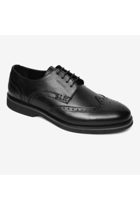 کفش کلاسیک مشکی مردانه چرم طبیعی پاشنه کوتاه ( 4 - 1 cm ) پاشنه ساده کد 824641927