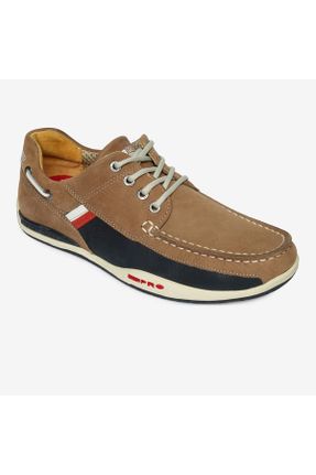 کفش کژوال قهوه ای مردانه چرم طبیعی پاشنه کوتاه ( 4 - 1 cm ) پاشنه ساده کد 824642699