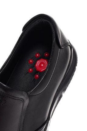 کفش لوفر مشکی مردانه چرم طبیعی پاشنه کوتاه ( 4 - 1 cm ) کد 797541364