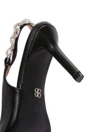 کفش پاشنه بلند کلاسیک مشکی زنانه چرم مصنوعی پاشنه نازک پاشنه بلند ( +10 cm) کد 828525593
