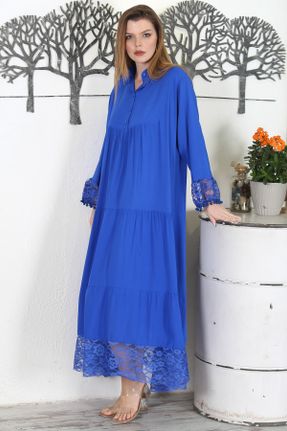 لباس آبی زنانه بافتنی رگولار آستین-بلند کد 815359843