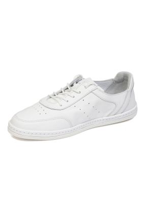 کفش کژوال سفید زنانه چرم طبیعی پاشنه کوتاه ( 4 - 1 cm ) پاشنه ساده کد 713145582