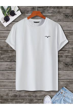 تی شرت سفید زنانه اورسایز یقه گرد پنبه (نخی) کد 833669011
