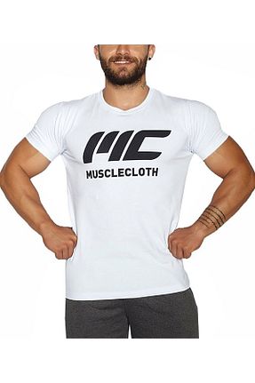 تیشرت سفید مردانه اسلیم فیت MUSCLECLOTH - کد 43224535
