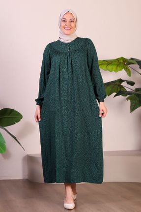 لباس سبز زنانه بافتنی ویسکون سایز بزرگ کد 778347501