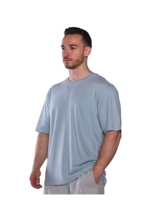 تی شرت آبی مردانه اورسایز تکی کد 739490936