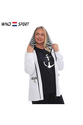 ست گرمکن سفید زنانه پاچه گشاد WND SPORT - کد 784257461