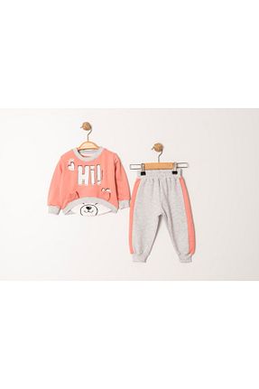ست بالاتنه و پائین تنه صورتی بچه گانه بافتنی Tofigo Baby - کد 835917547