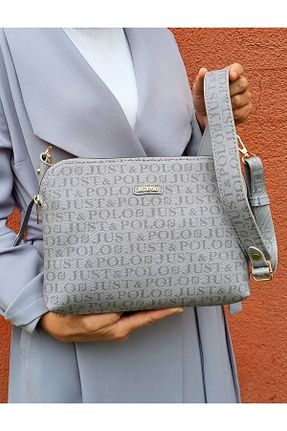 کیف دوشی طوسی زنانه چرم مصنوعی Just Polo - کد 357495776