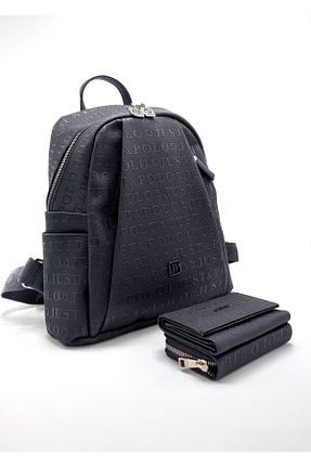 کوله پشتی مشکی زنانه سایز متوسط Just Polo - کد 638791013